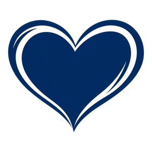 navy blue heart