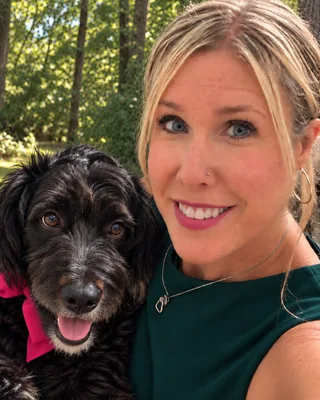 Diane Brumfield Darling with her dog
